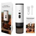 Portable Wireless 3-in-1 Espresso Maker, 7800mAh, Car/Home/Camping, Ground/Capsule Coffee.